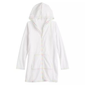 Breaking Waves Long Sleeve Terry Swimsuit Cover-Up Size 16 Girls